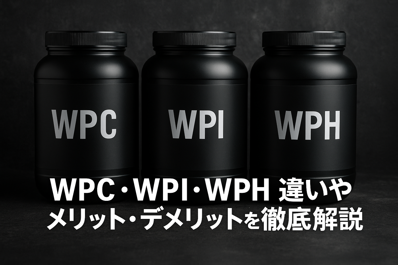 プロテインの種類と効果｜WPC・WPI・WPHの違いを徹底解説